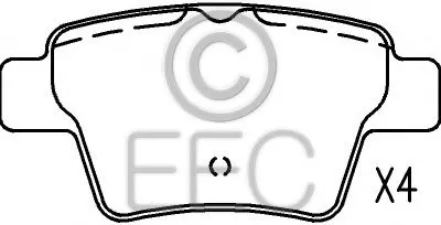 Комплект тормозных колодок, дисковый тормоз EEC купить