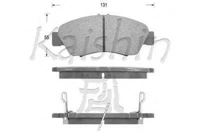 Комплект тормозных колодок, дисковый тормоз KAISHIN купить