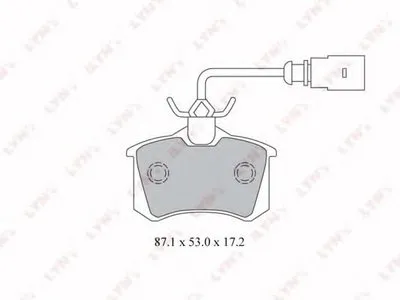 Комплект тормозных колодок, дисковый тормоз LYNXauto купить