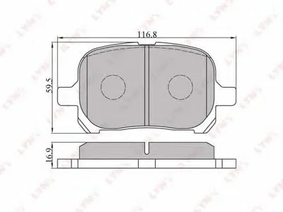 Комплект тормозных колодок, дисковый тормоз LYNXauto купить