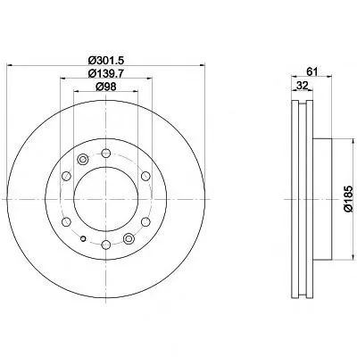 Тормозной диск PRO HELLA купить