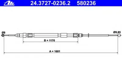 Трос, стояночная тормозная система ATE купить