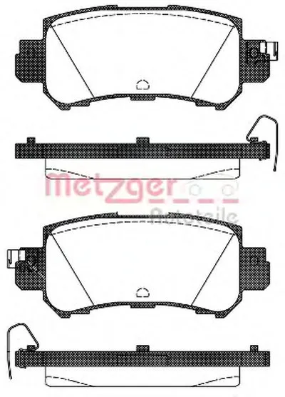 Комплект тормозных колодок, дисковый тормоз METZGER купить
