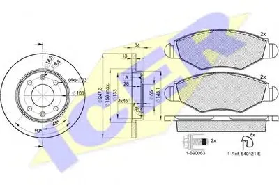 Комплект тормозов, дисковый тормозной механизм ICER купить