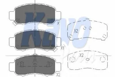 Комплект тормозных колодок, дисковый тормоз KAVO PARTS купить
