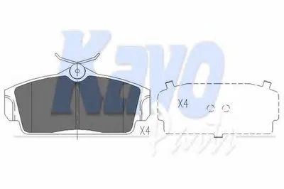 Комплект тормозных колодок, дисковый тормоз KAVO PARTS купить