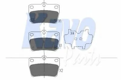 Комплект тормозных колодок, дисковый тормоз KAVO PARTS купить