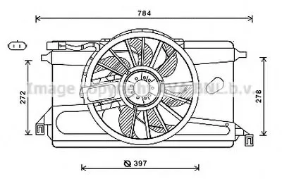 Вентилятор, охлаждение двигателя AVA QUALITY COOLING купить