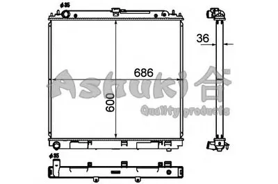 Радиатор, охлаждение двигателя ASHUKI купить