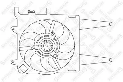 Вентилятор, охлаждение двигателя STELLOX купить