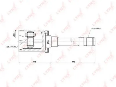 Шарнирный комплект, приводной вал LYNXauto купить