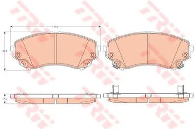 Комплект тормозных колодок, дисковый тормоз TRW купить