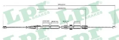 Трос, стояночная тормозная система LPR купить