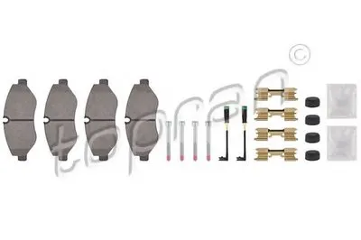 Комплект тормозных колодок, дисковый тормоз PREMIUM BRAND TOPRAN купить