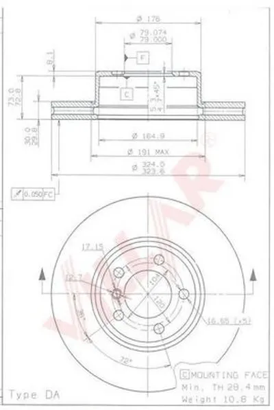 Тормозной диск COATED DISC LINE VILLAR купить