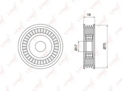 Натяжной ролик, поликлиновой  ремень LYNXauto купить