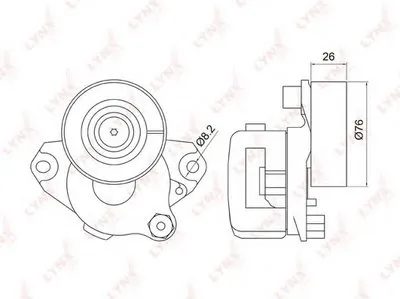 Натяжитель ремня, клиновой зубча LYNXauto купить