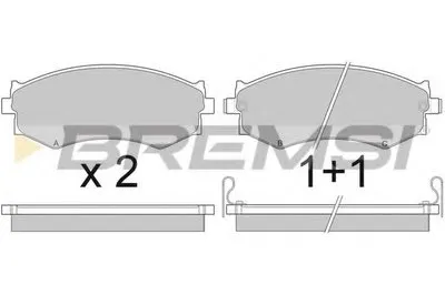 Комплект тормозных колодок, дисковый тормоз BREMSI купить