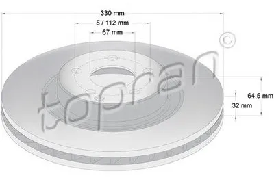 Тормозной диск COATED TOPRAN купить