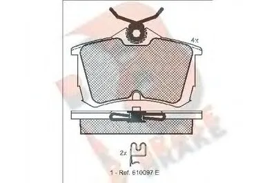 Комплект тормозных колодок, дисковый тормоз R BRAKE купить