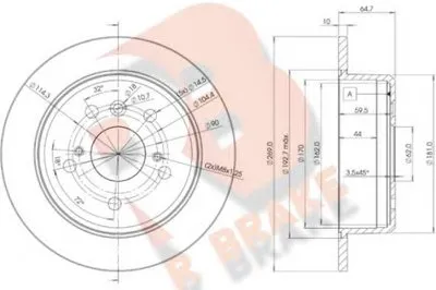 Тормозной диск R BRAKE купить