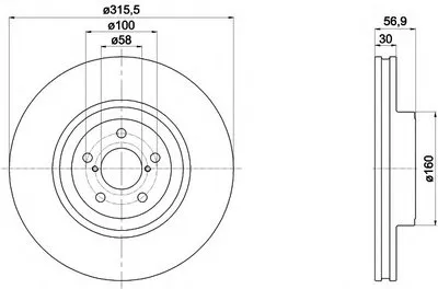 Тормозной диск PRO HELLA купить