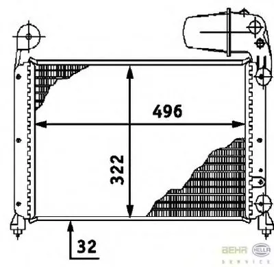 Радиатор, охлаждение двигателя BEHR HELLA SERVICE HELLA купить