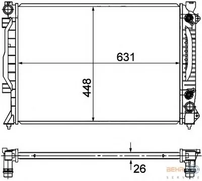 Радиатор, охлаждение двигателя BEHR HELLA SERVICE HELLA купить