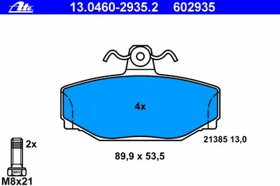 Комплект тормозных колодок, дисковый тормоз ATE купить