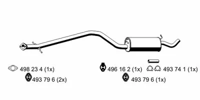 Средний глушитель выхлопных газов ERNST купить