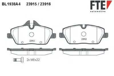 Комплект тормозных колодок, дисковый тормоз FTE купить