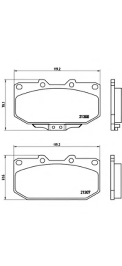 Комплект тормозных колодок, дисковый тормоз BREMBO купить
