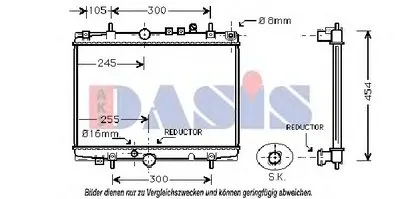 Радиатор, охлаждение двигателя AKS DASIS купить