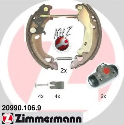 Комплект тормозных колодок KIT Z ZIMMERMANN купить
