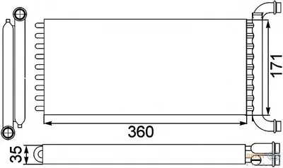Теплообменник, отопление салона BEHR HELLA SERVICE купить