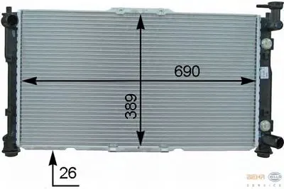 Радиатор, охлаждение двигателя BEHR HELLA SERVICE купить