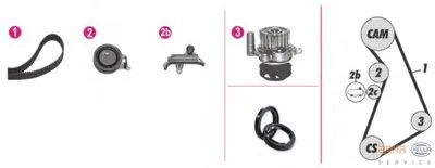 Водяной насос + комплект зубчатого ремня BEHR HELLA SERVICE купить