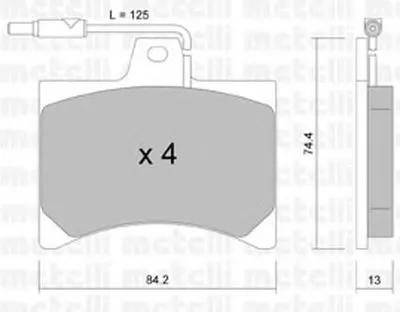 Комплект тормозных колодок, дисковый тормоз METELLI купить