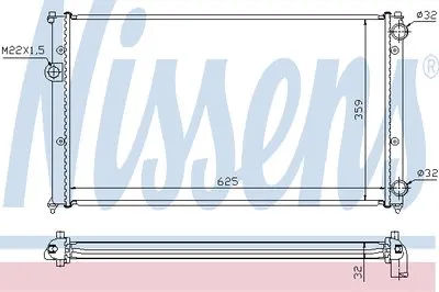 Радиатор, охлаждение двигателя NISSENS купить