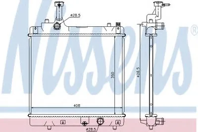 Радиатор, охлаждение двигателя NISSENS купить
