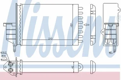 Теплообменник, отопление салона NISSENS купить