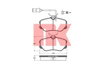 Комплект тормозных колодок, дисковый тормоз NK купить