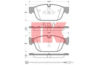 Комплект тормозных колодок, дисковый тормоз NK купить