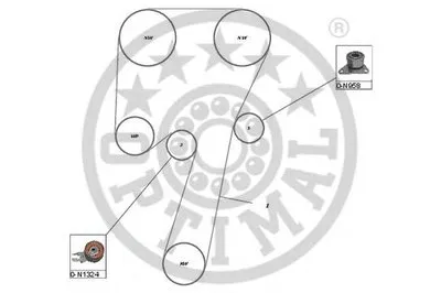 Комплект ремня ГРМ OPTIMAL купить
