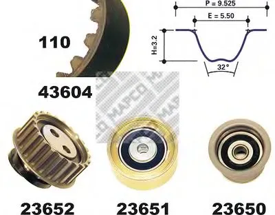 Комплект ремня ГРМ MAPCO купить
