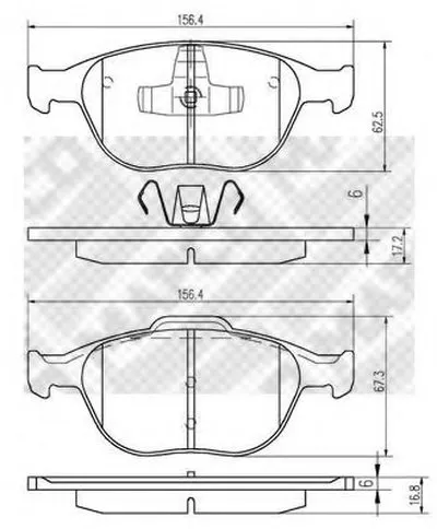 Комплект тормозных колодок, дисковый тормоз MAPCO купить