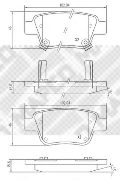 Комплект тормозных колодок, дисковый тормоз MAPCO купить
