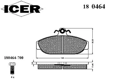Комплект тормозных колодок, дисковый тормоз ICER купить