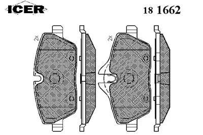 Комплект тормозных колодок, дисковый тормоз ICER купить