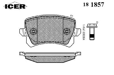 Комплект тормозных колодок, дисковый тормоз ICER купить